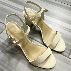 - Charles & Keith - White sandals with heels